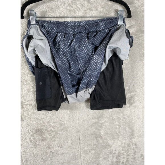 LULULEMON BHMI Grey Black Lightweight Surge Shorts 5" Lined Men's M - Picture 8 of 16